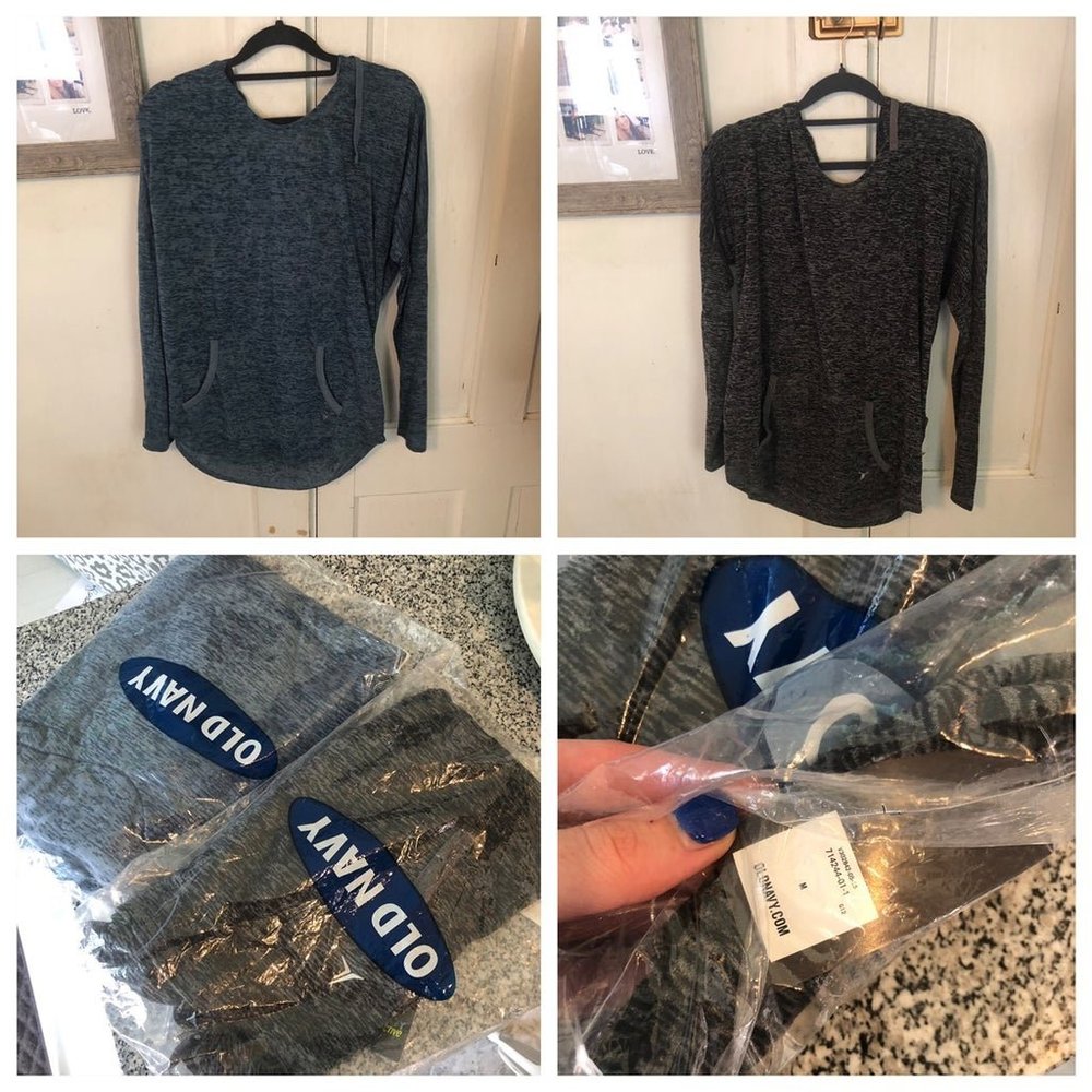 NEW lot of 2 old navy active pull overs